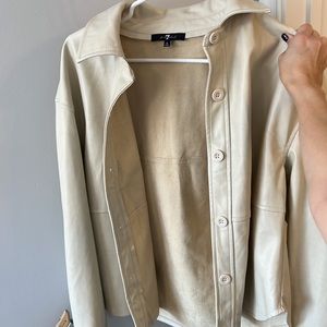 Cream leather jacket